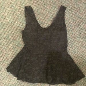 Black flowy lace tank